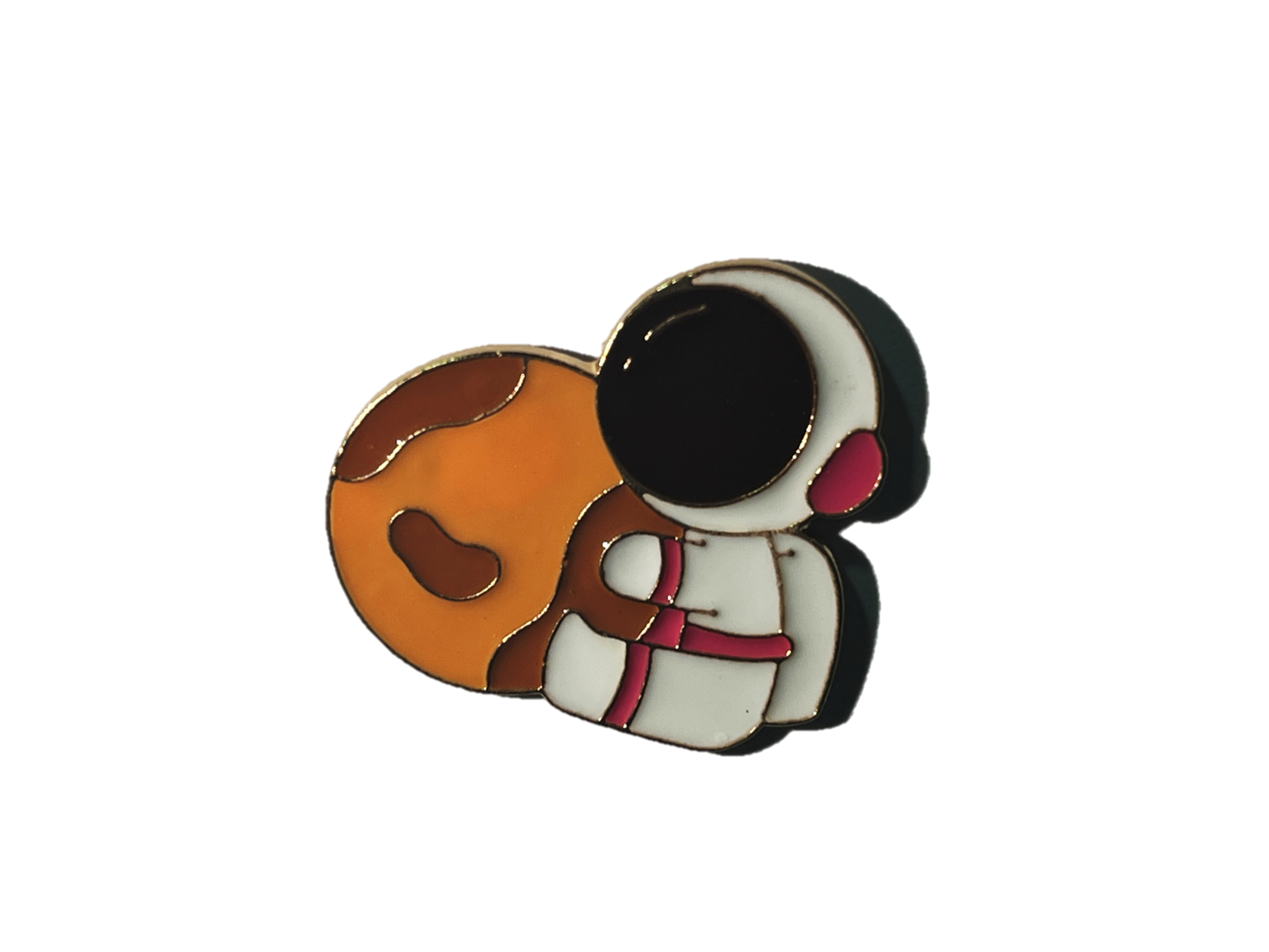 Astronauta abrazando la luna