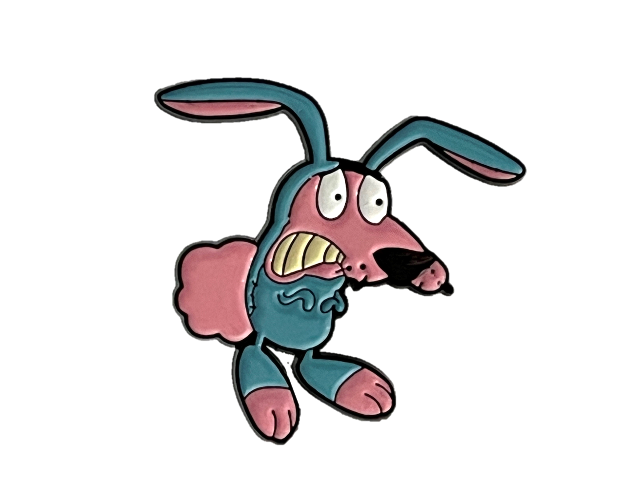 Coraje El Perro Cobarde vestido de conejo