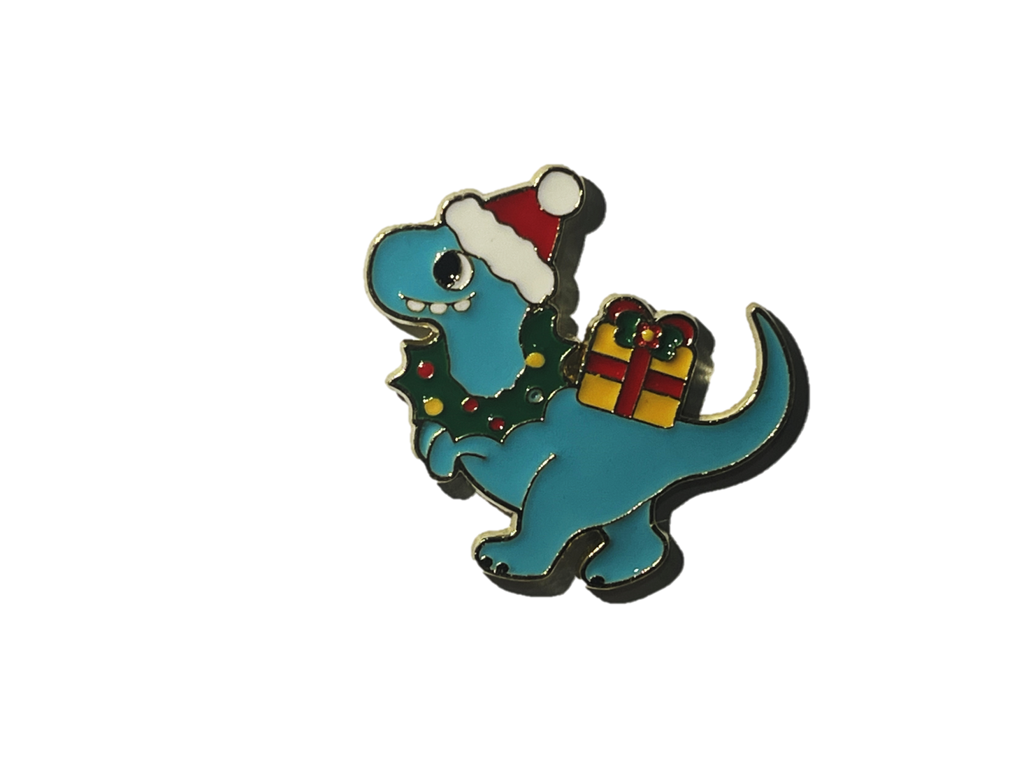 Dino Navidad - Gorro, corona y regalo navideño