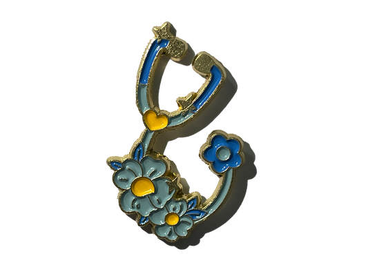 Estetoscopio con flores