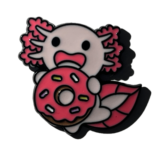 Ajolote con una dona