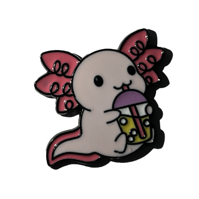 Ajolote con un bubbletea