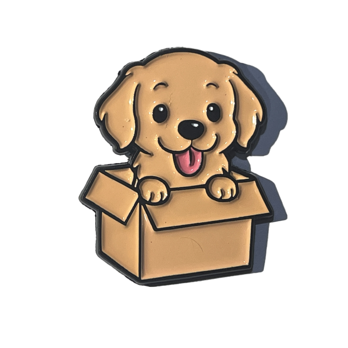 Golden dentro de una caja