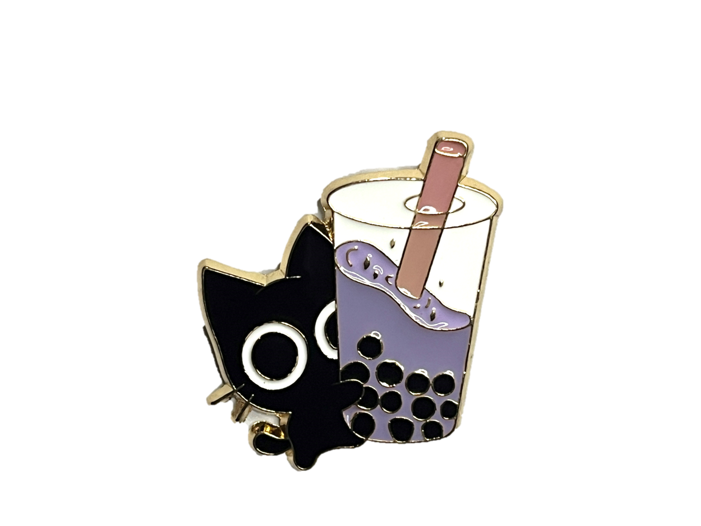 Gato con bubble tea