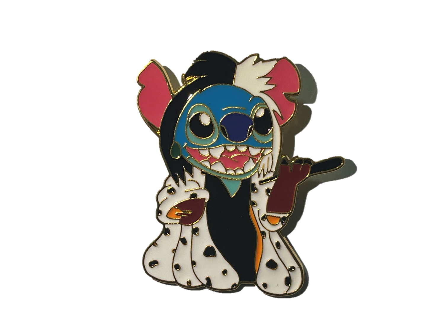 Stitch vestido de Cruella de Vil