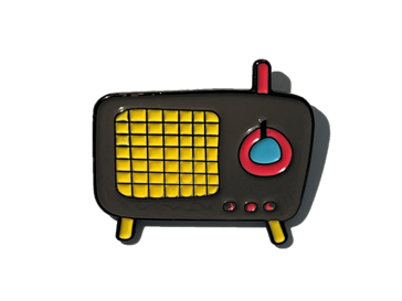 Radio antiguo - Caricatura