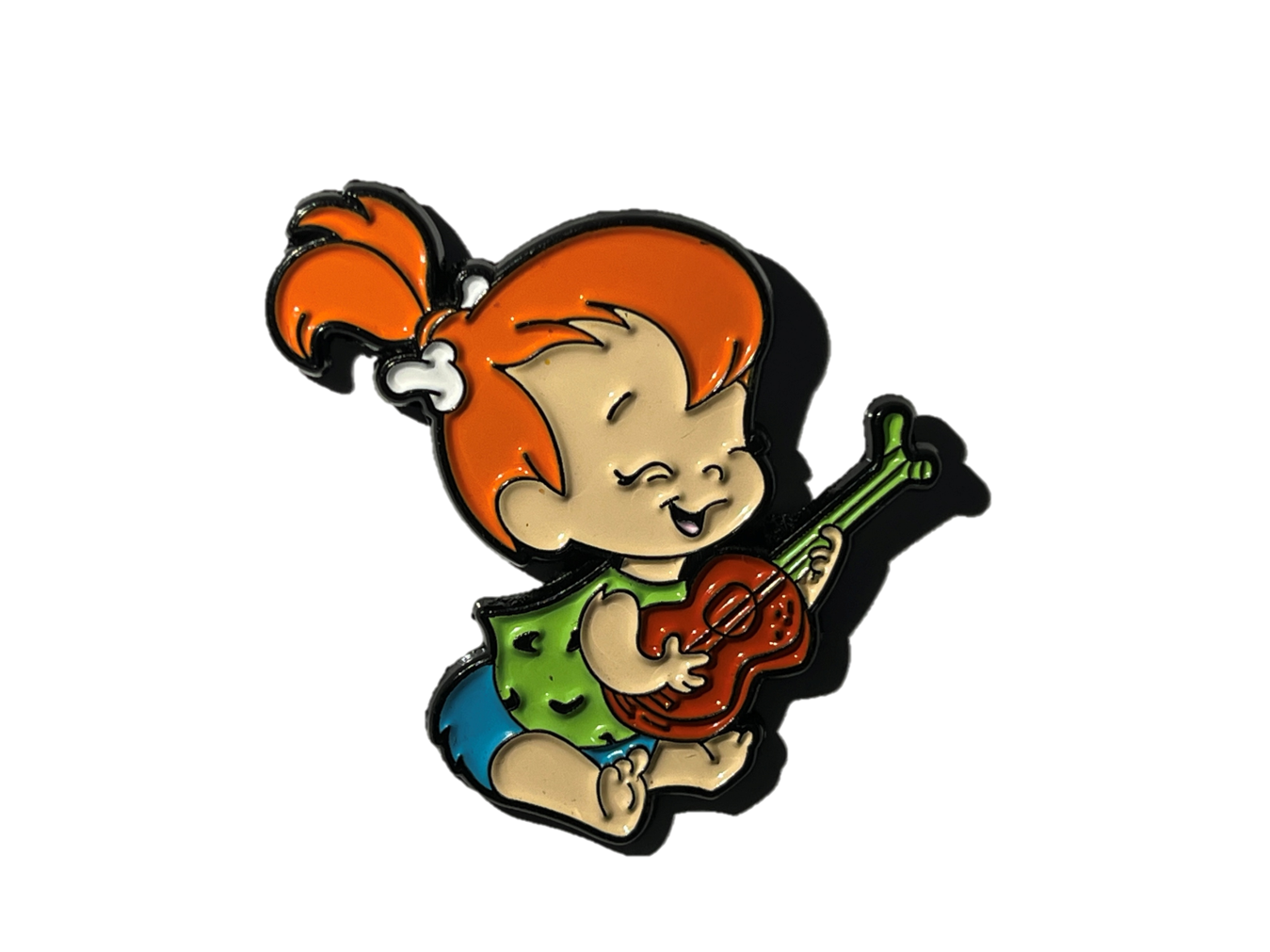 Pebbles con un instrumento - La Banda de los Picapiedra