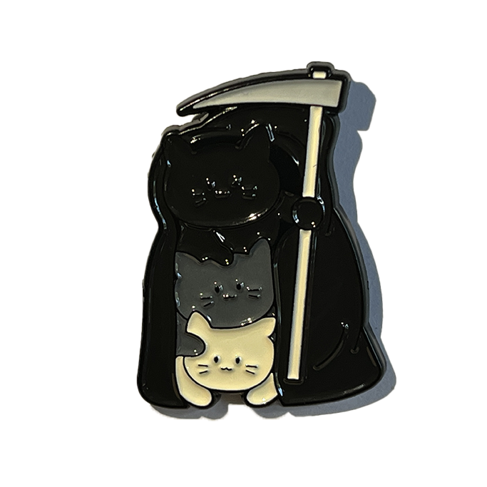 Three cats dressed as The Death