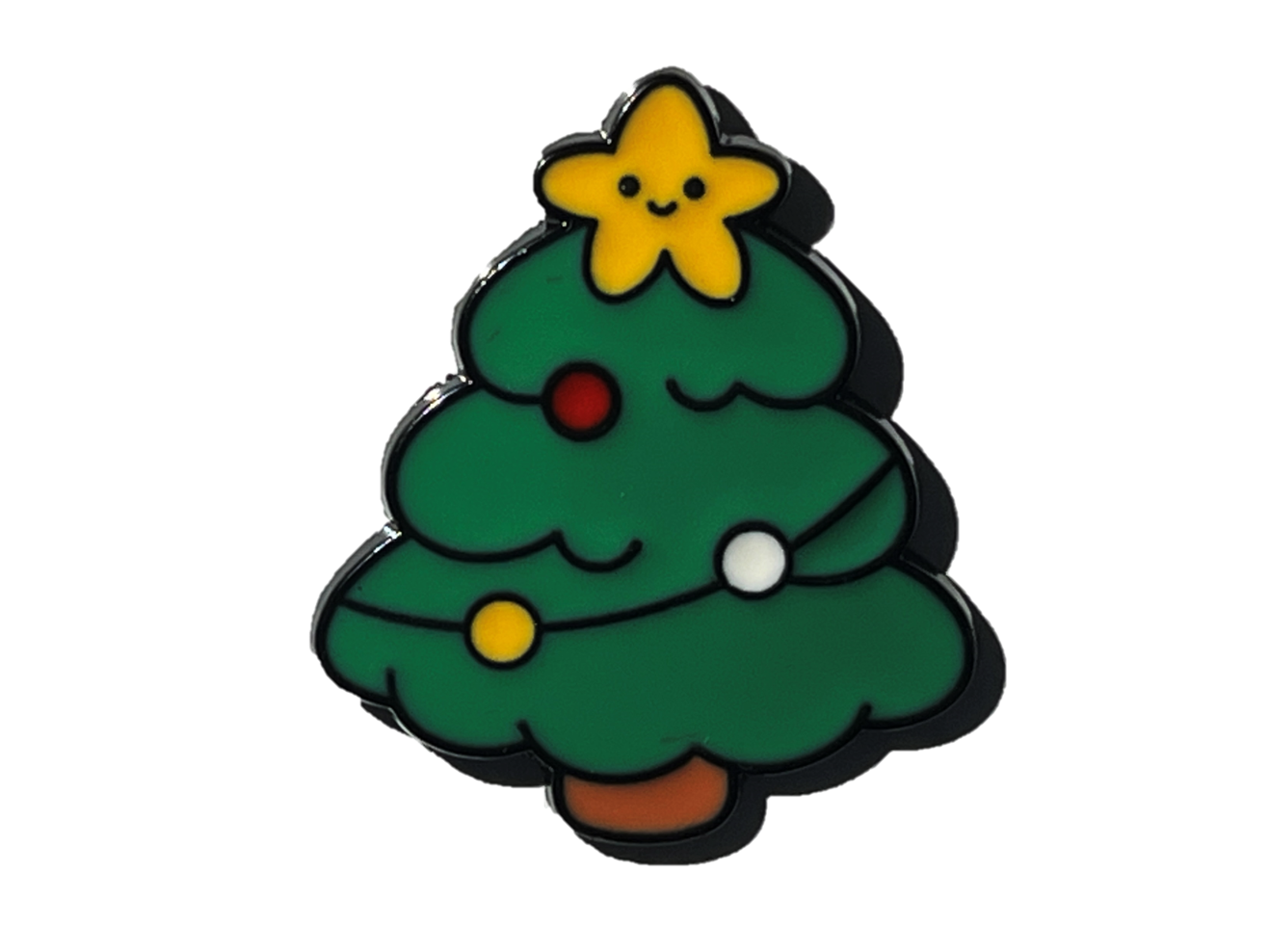 Árbol de Navidad con Estrella Sonriente