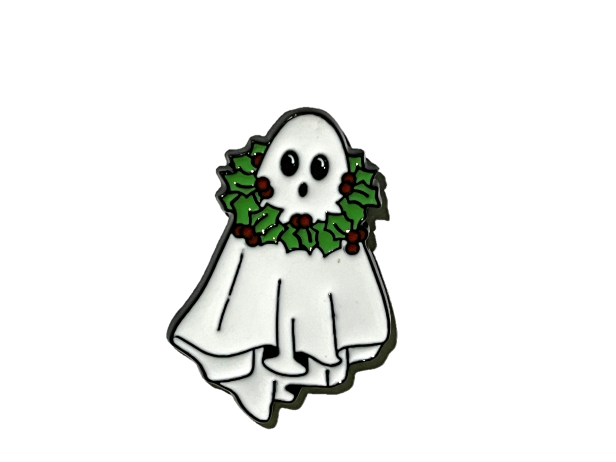 Ghost with Christmas garland