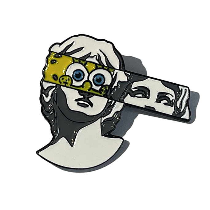 Estatua con los ojos de Bob Esponja