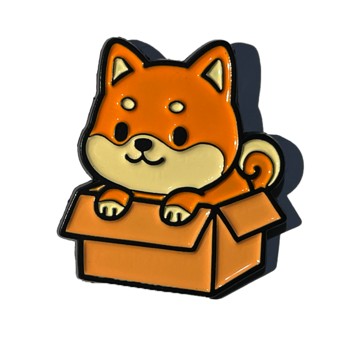 Shiba Inu dentro de una caja