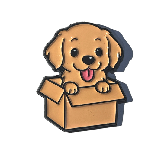 Golden dentro de una caja