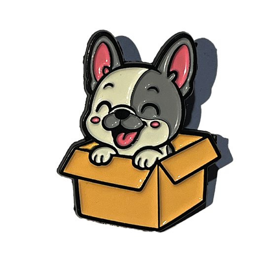 Bulldog Francés dentro de una caja