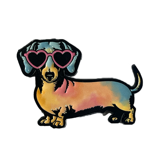 Un perro salchicha cool