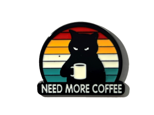 Need More Coffee - Black Cat