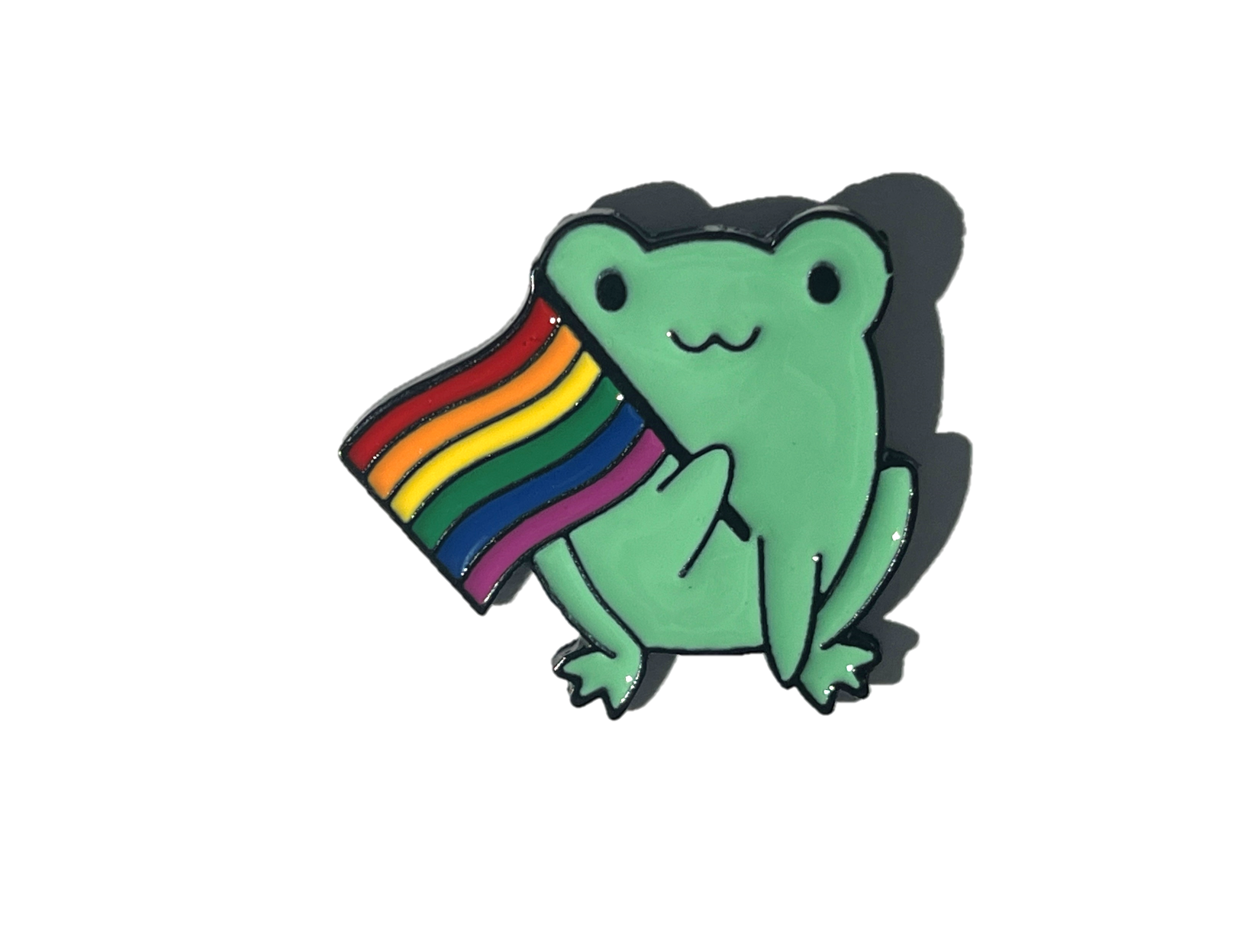 Frog with pride flag