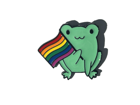 Frog with pride flag