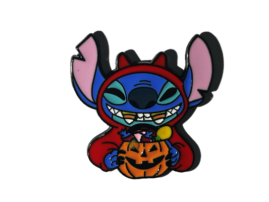 Stitch con disfraz de diablito