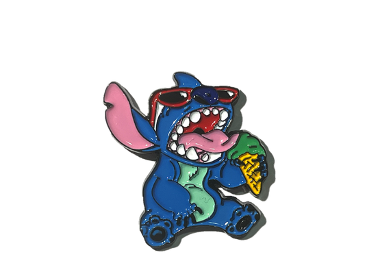 Stitch comiendo helado