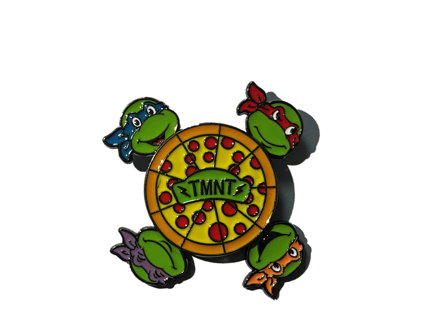 Las Tortugas Ninja con una pizza - Pin interactivo